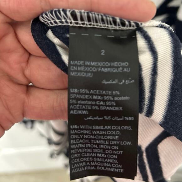 Chico's Black and White Geometric Midi Dress - Picture 11 of 11